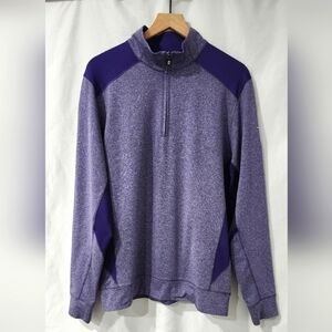 Cutter & Buck Men's‎ 1/4 Zip Pullover Size Medium Purple CB DryTec Athletic Golf